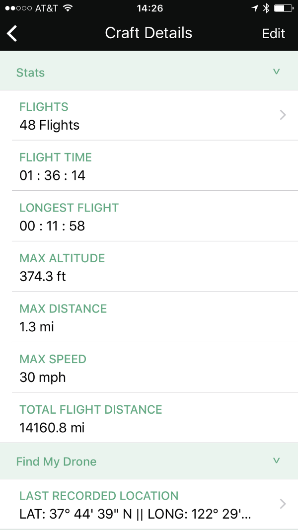 Battery Health & Aircraft Stats