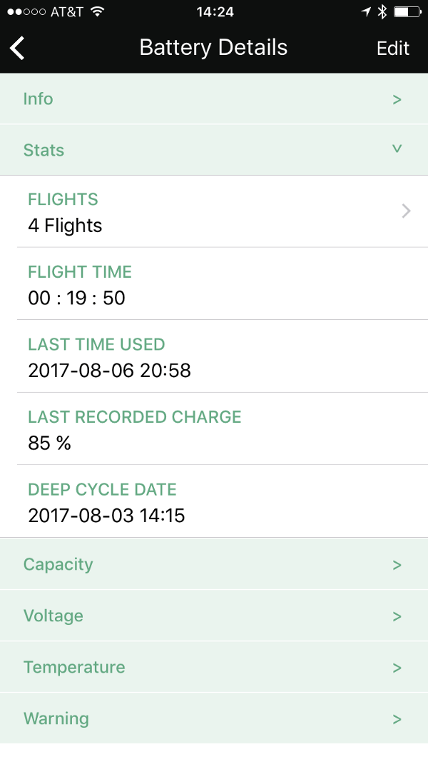 Battery Health & Aircraft Stats